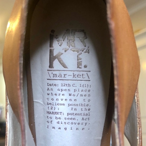 Beautiful Tan MRKT Wedge Open Toe Sandals - Picture 7 of 8